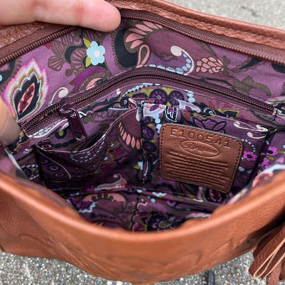 Brown Leather brighten shoulder bag - Picture 5 of 7